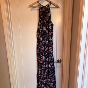 Old Navy Navy Floral Maxi Dress
